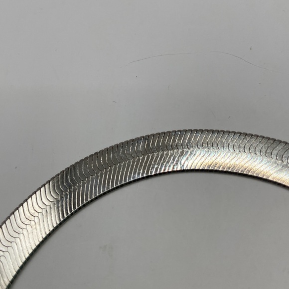 Sterling Silver Herringbone Necklace 3/8”W 20”L - Picture 12 of 12